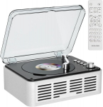 &bdquo;Gueray&ldquo; retro CD grotuvas su garsiakalbiais, USB & AUX palaikymas, baltas