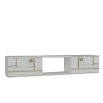 Hanah Home Aredam pakabinama TV spintelė, balta ir auksinė, 150 cm