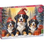 Dėlionė su &scaron;unimis CherryPazzi Holiday Puppies, 31254, 1000 d.