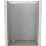 Du&scaron;o durys Mexen Lunar L, kairė, 140 cm, transparent/brushed gold