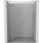 Du&scaron;o durys Mexen Lunar L, kairė, 140 cm, transparent/chrome