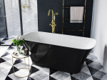 Vonia Besco Assos Black&White, 160 x 70 cm, su klik-klak white valomu i&scaron; vir&scaron;aus