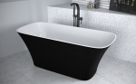 Vonia Besco Assos Black&White Matt, 160 x 70 cm, su klik-klak white valomu i&scaron; vir&scaron;aus