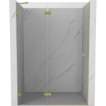 Du&scaron;o durys Mexen Lunar, kairinės, 130 cm, transparent/brushed gold