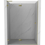 Du&scaron;o durys Mexen Lunar L, kairė, 130 cm, transparent/gold