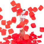 Konfeti patranka, 30 cm, raudona, 1 vnt.