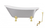 Vonia Besco Olaya Glam 160, Silver+Gold, su sifonu su persipylimu Klik-klak Gold