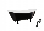 Vonia Besco Amelia B&W 190, Black/White+Black, su sifonu Klik-klak Black