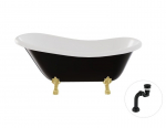 Vonia Besco Otylia B&W 160, Black/White+Gold, su sifonu Klik-klak Black