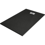 Stačiakampis du&scaron;o padėklas Mexen Hugo SMC, 140 x 90 cm, Black+Inox