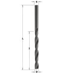 Cmt keičiamas neperveriamasis grąžtas 7x69x109mm s=7mm Lh
