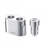 Baseus automobilinis įkroviklis 2x Usb + 2x cigarečių lizdas