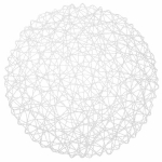 Apvalus stalo įrankių lėk&scaron;tės kilimėlis / popierinis virtuvės kilimėlis baltas 35 cm