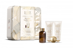 The Luxury Bathing Company &bdquo;&Scaron;ilta vanilė&ldquo; 4 dalių dovanų rinkinys skardinėje dėžutėje