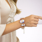 Apyrankė moterims DiamondSky &bdquo;Akrus (Aurora Borealis)&ldquo; su Swarovski kristalais