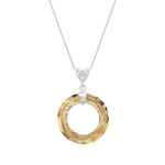 Kaklo papuo&scaron;alas moterims DiamondSky "Cosmic Ring (Golden Shadow)" su Swarovski kristalais