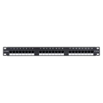 Patch panel 19'' kat.6 24 portai Utp Lsa, Juoda