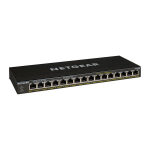 16-PORT GB POE+ UNMGD SWITCH - FLEXPOE, Juoda