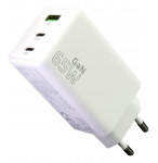 Everactive 65w Gan įkroviklis, 2x Usb-c, 1x Usb-a, Pd, Qc