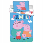 Mėlynas "peppa Pig" patalynės komplektas 100x135 cm