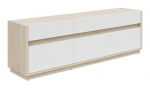Komoda Black Red White Kim, balta/ruda