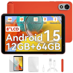 Plan&scaron;etinis kompiuteris Blackview ZENO 1 8" FHD AI x Android 15, RAM 12 GB ROM 64 GB/SD 2 TB, 6000mAh Widevine L1 1080P WPS Oranžinė