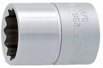 Lizdinė galvutė 3/8", 12 kampų, 9/16", 28mm