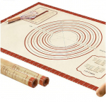Ypač storas silikoninis kepimo kilimėlis 26x16", su matavimais, neslėpstantis