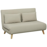 Miegamasis sofa Relaxsofa Sofa Couch, su 2 pagalvėmis, aksomo i&scaron;vaizda, 130 x 78 x 79 cm, smėlio spalvos