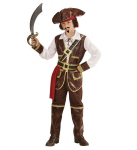 &bdquo;KARIBŲ PIRATŲ KAPITONAS&ldquo; (mar&scaron;kiniai su liemene, kelnės su batų užvalkalais, diržas, varčia, skrybėlė)