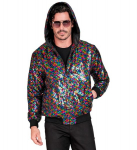 &bdquo;PARTY FASHION HOODED BOMBER&ldquo; (įvairiaspalvis blizgučiais puo&scaron;tas gobtuvas)