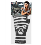 FINGERLESS SKULL & CROSSBONES GLOVES in wool