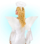 WHITE FEATHERED WINGS 78x36 cm