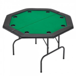 Pokerio stalas, 8 žaidėjų sulankstomas a&scaron;tuonkampis stalas, 126x126x75 cm, metalas