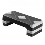 Aerobinė laiptelio platforma 71x26,7x20,3 cm pilka, reguliuojama, fitneso įranga