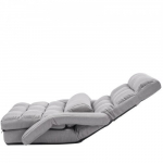 Grindų kėdė, 64x63x69 cm, pilka, reguliuojama sulankstoma sofa
