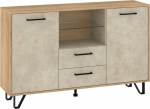 Komoda Meblocross Boss Bos-03 2D2S, kremonos-granados/smėlio spalvos