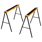Sulankstomas darbo ožys i&scaron; plieno, neslystantis, iki 125 kg, oranžinis/juodas, 99,5&times;50&times;78 cm, 1 vnt