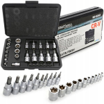 Kraft&dele Torx Bitų ir Lizdų Rinkinys 30 vnt. dėkle