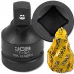 Jcb smūginis adapteris Cr-mo 1" (f) x 3/4" (m) kvadratinis
