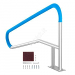 Baseino turėklas &ndash; 1420 x 945 x 100 mm, nerūdijantis plienas, iki 113,4 kg apkrova