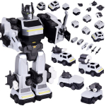 Magnetinis robotas transformeris 2in1, sidabrinis