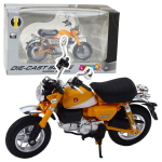 Metalinis retro motociklo modelis su &scaron;viesos efektais, 1:12, geltonas