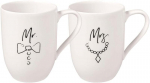 Puodelių rinkinys Villeroy & Boch Mrs & Mrs 290 ml porcelianas