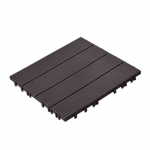 Terasos plytelės, sujungiamas plastikas 30x30x2 cm, tamsiai rudos, lauko grindys