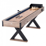 Stalo žaidimų stalas 274x61x81 cm, LED ap&scaron;vietimas, 2-in-1 žaidimų rinkinys