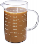 Stiklinis matavimo indų 500 ml, matavimo ąsotis,su rankena