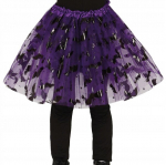 Fioletinė Tutu sijonukė su &scaron;ik&scaron;nosparniais Helovynui, 30cm