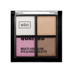 Akių &scaron;e&scaron;ėlių paletė Wibo Quattro Multi-Use Glow neutralus blizgus efektas