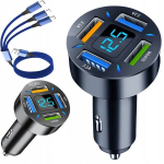 Greitas 66w automobilinis įkroviklis 4 prievadai Usb-a/c, Qc 3.0, Pd